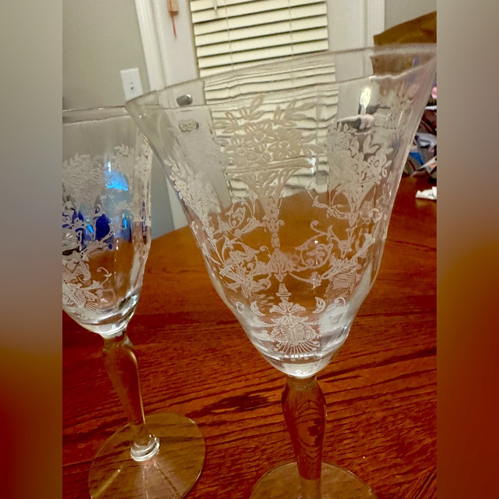 TAKING OFFERS: Morgantown Mayfair Pattern 1930s/Etched Crystal Floral Design